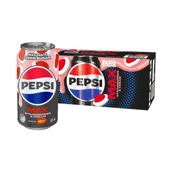 Schweppes Soft Drink Strawberries & Cream 10x375ml