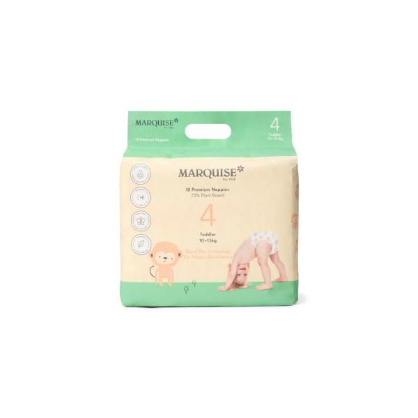Marquise Hypoallergenic Toddler Nappies Size 4 (10-15kg) 18 Pack product image