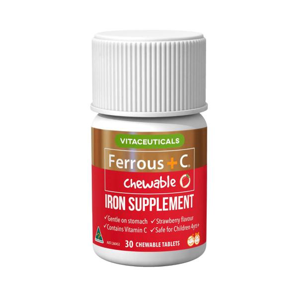Vitaceuticals Ferrous+ C Iron Chewable Tablets | 30 Pack – Coles