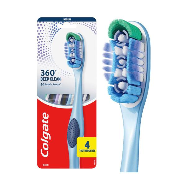 Colgate 360 Degree Toothbrush Medium | 4 Pack – Coles