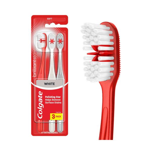 Colgate Brilliant White Toothbrush Soft | 3 Pack – Coles