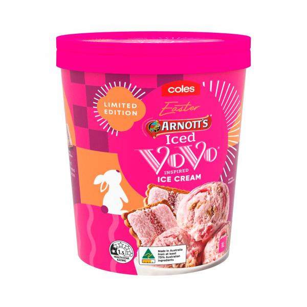 Easter Arnott's Iced Vovo Ice Cream Tub