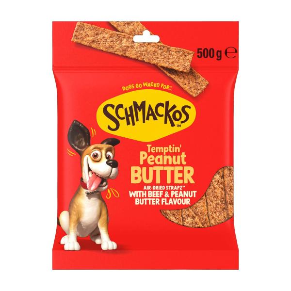 Schmackos Strapz Peanut Butter Dog Treats | 500g – Coles