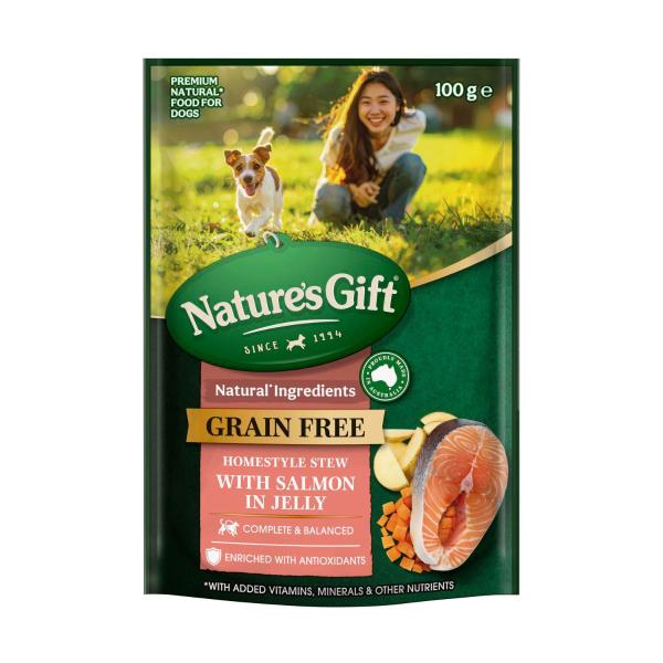 Nature's Gift Grain Free Homestyle Stew With Salmon In Jelly Dog Food | 100g – Coles