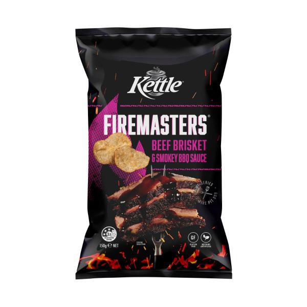 Kettle Firemasters Potato Chips Beef Brisket & Smokey Bbq Sauce 150g product image