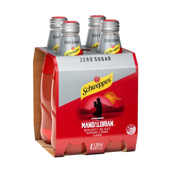 Star Wars The Mandalorian Bounty Blast Raspberry & Blood Orange Soft Drink 4x300ml
