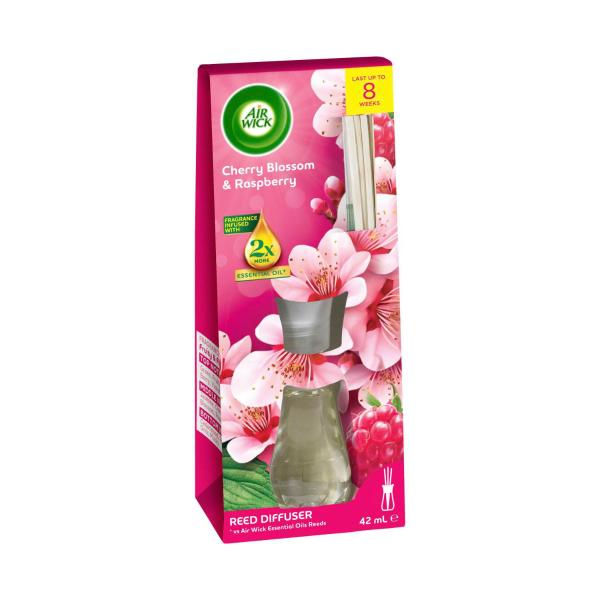 Air Wick 2X Essential Oil Reed Diffuser Cherry Blossom Raspberry | 42mL – Coles