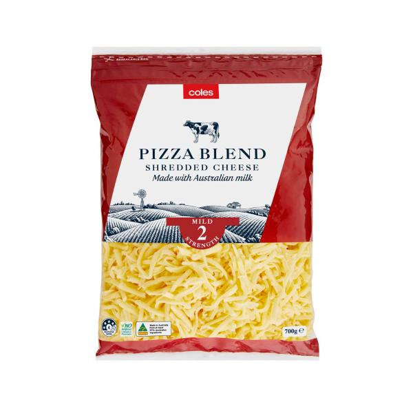 Coles Pizza Blend Shredded Cheese 700g