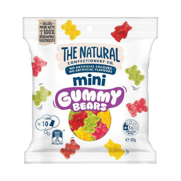 The Natural Confec Co. Soft Jellies Mini Gummy Bears | 80g – Coles
