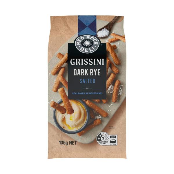 Grissini Salted Dark Rye