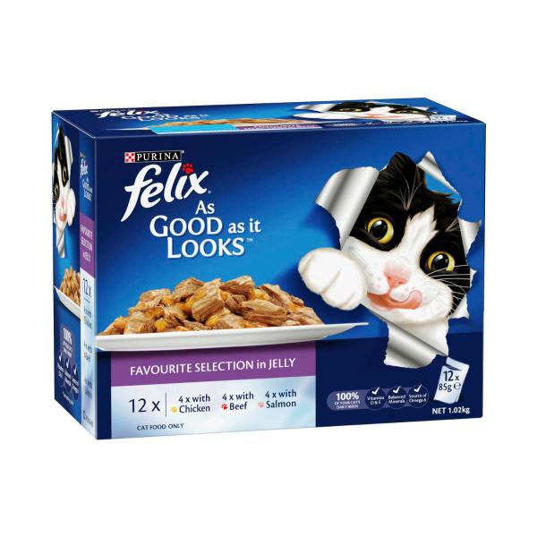 Purina Felix As Good As It Looks Favourite Selection Cat Food 12 pack