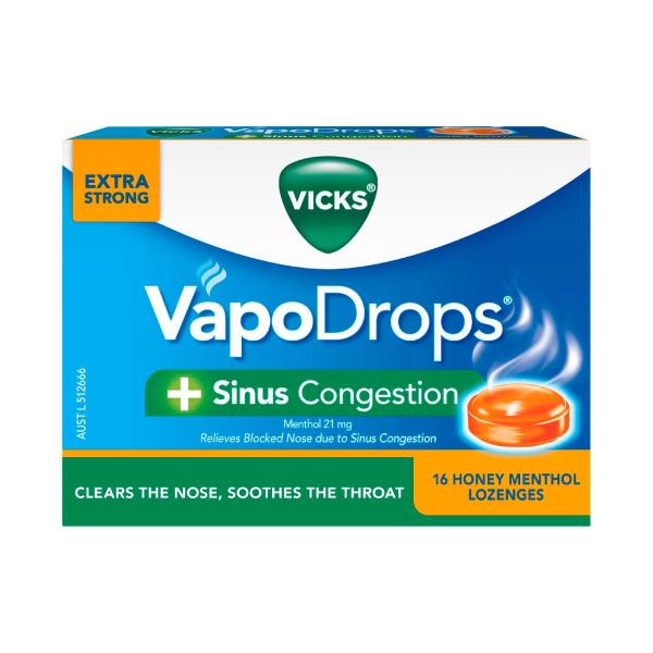 Vapodrops + Sinus Congestion Honey Lozenges