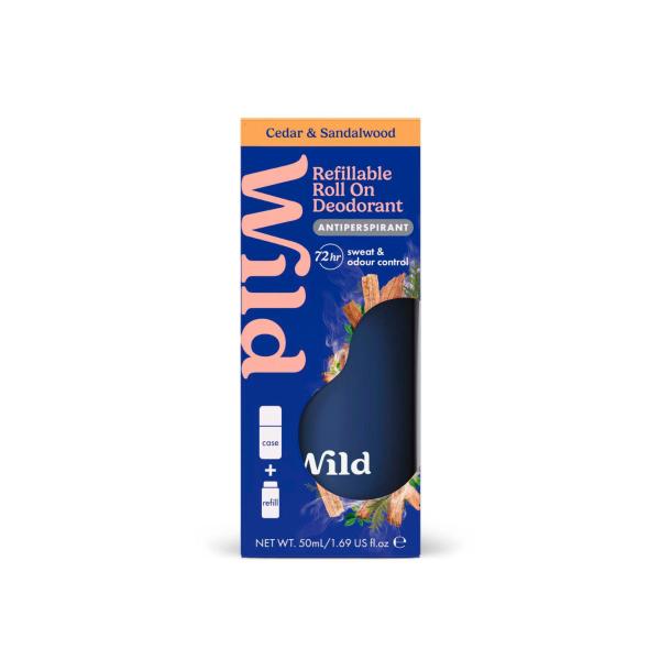 Deodorant 72hr Roll On Navy Case With Cedar & Sandalwood