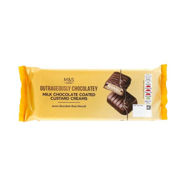 Outrageously Chocolatey Milk Chocolate Coated Custard Cream