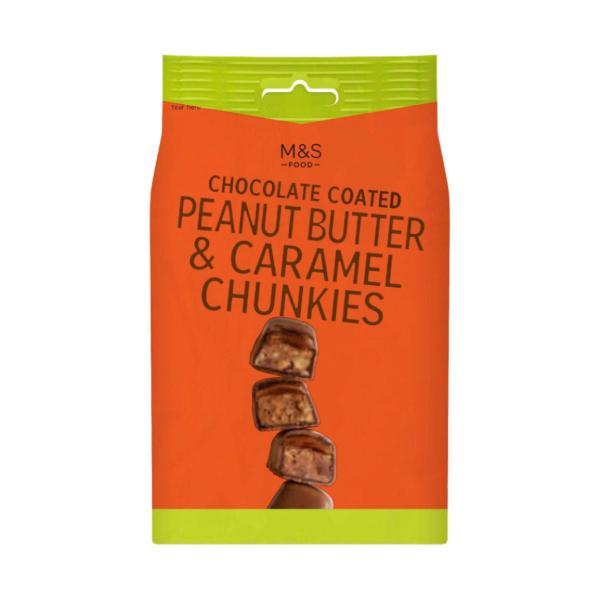 Chocolate Coated Peanut Butter And Caramel Chunkies
