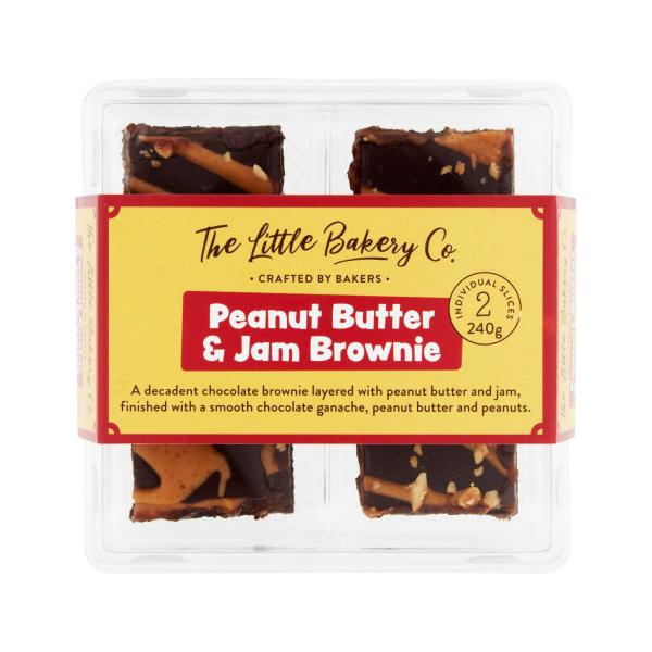 Peanut Butter & Jam Brownie Slice Bar
