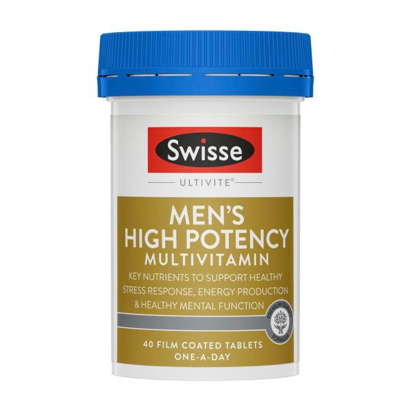 Swisse Ultivite Men's High Potency Multivitamin With Key Nutrients 40 pack product image