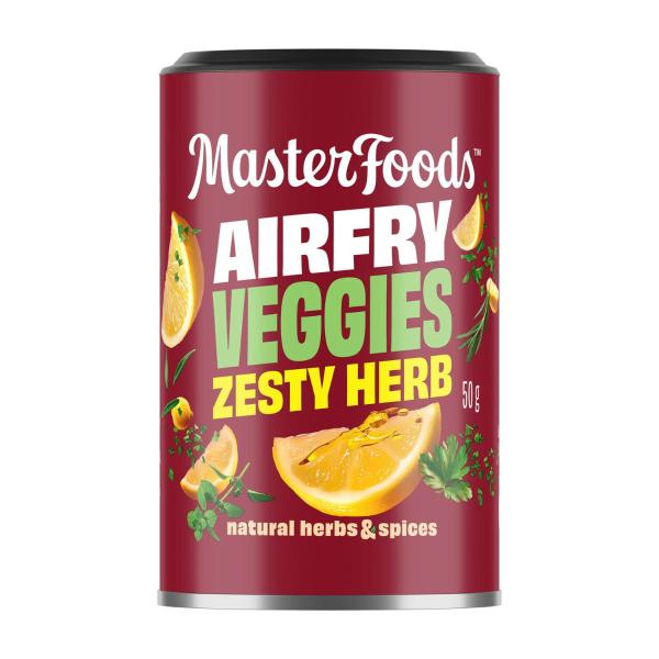 Masterfoods Airfry Zesty Herb Vegies Seasoning Can | 50g – Coles