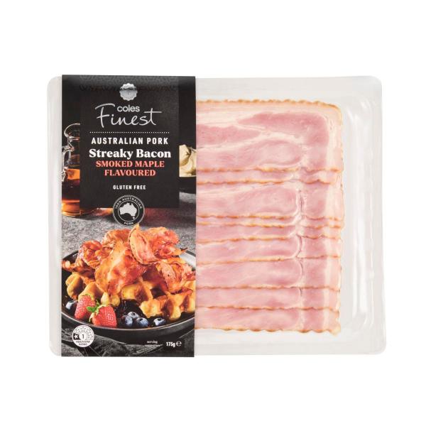 Australian Smoked Maple Streaky Bacon Rindless