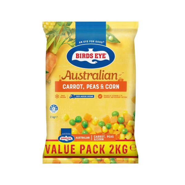 Australian Carrot Peas & Corn