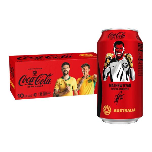 Zero Sugar Soft Drink Socceroos Can 375mL