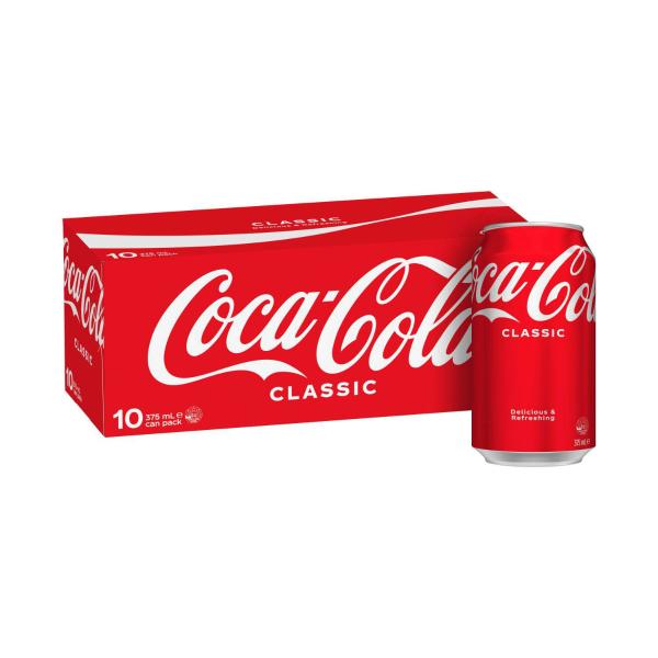 Coca-Cola Classic Soft Drink Multipack Cans 10x375ml 10 pack product image