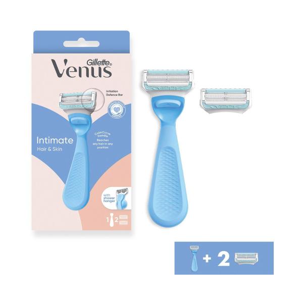 Venus Intimate Hair & Skin Razor Kit With 2 Refill Blades