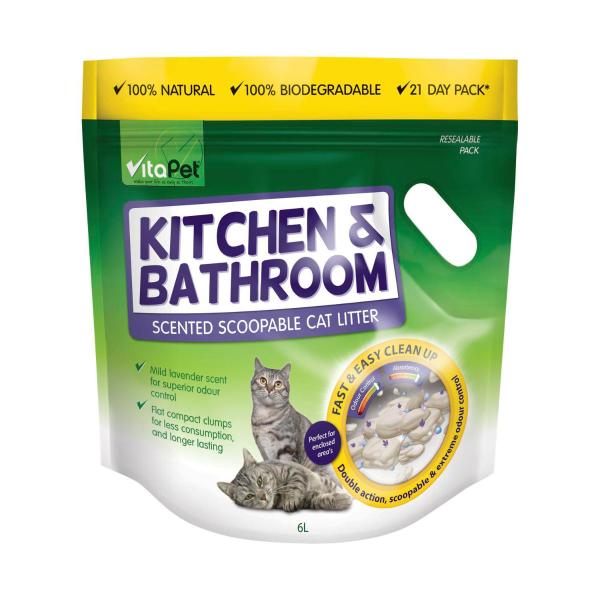 Vitapet Kitchen & Bathroom Cat Litter 6L
