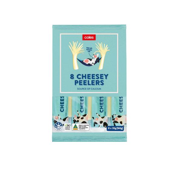 Coles Cheesey Peelers 8x20g 160g product image