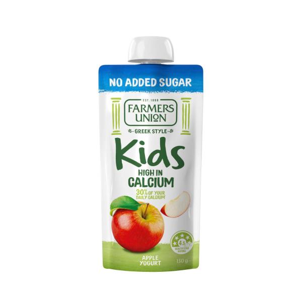 Greek Style No Added Sugar Apple Yoghurt Pouch