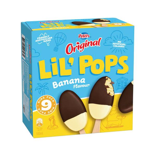 Peters Original Lil Pops Banana 9pk