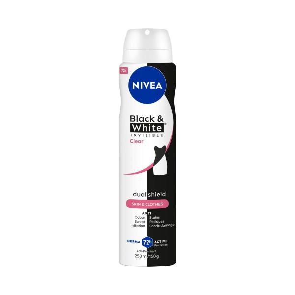 Deo Aero Female Invisible Black And White Clear