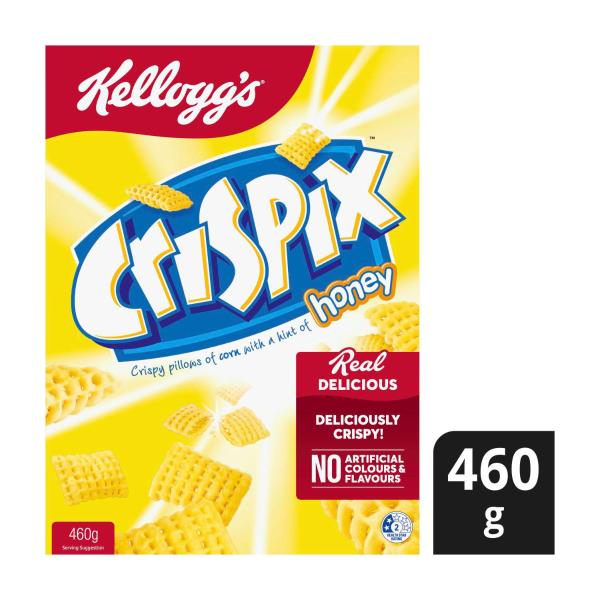 Kellogg's Crispix Honey Pillows Breakfast Cereal 460g