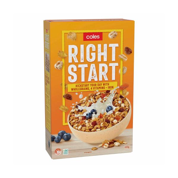 Coles Right Start Fruit & Fibre Cereal 420g product image
