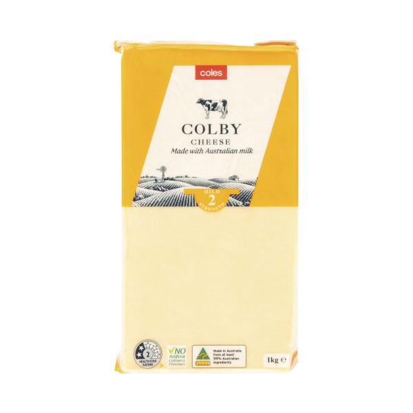 Coles Australian Colby Cheese 1kg product image