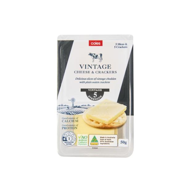Coles Vintage Cheese & Crackers 50g product image