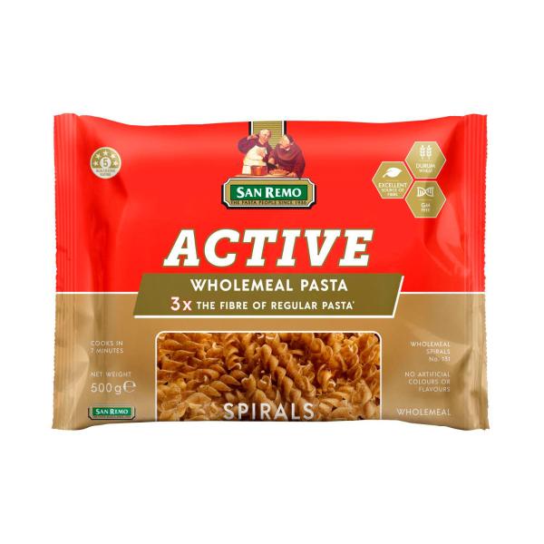 Wholemeal Pasta Spirals