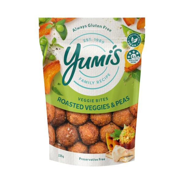 Gluten Free Roasted Veggies & Peas Bites