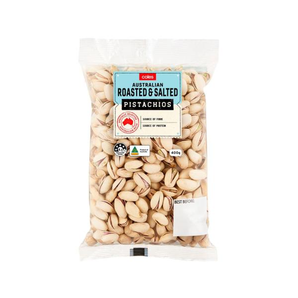 Coles Pistachios Roasted & Salted 400g