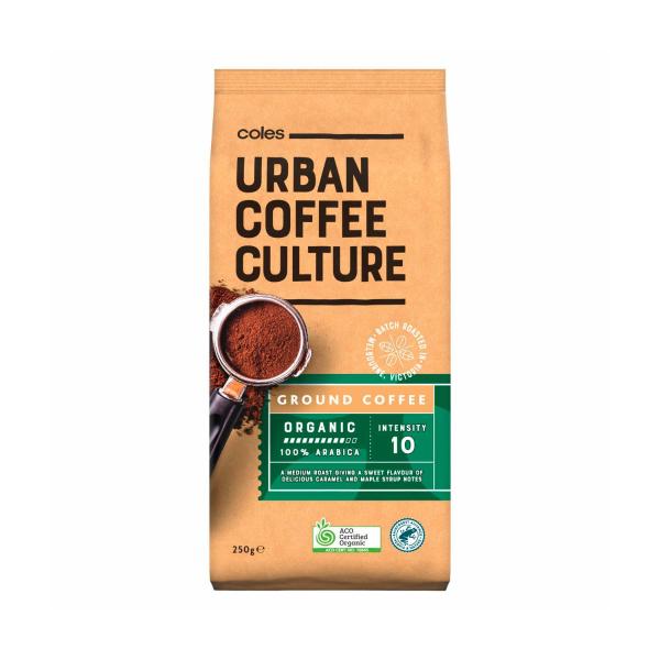 Coles Urban Coffee Culture Organic Ground 250g