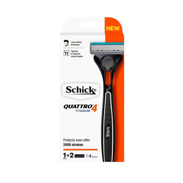 Schick Razor One Time Buy Schick Quattro Titanium Razor Kit 1 each | Coles