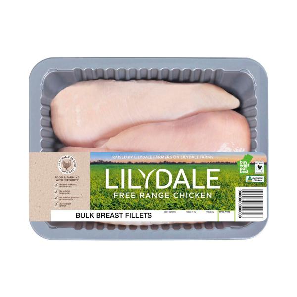 Lilydale Free Range Chicken Breast Fillets Bulk approx. 1kg product image