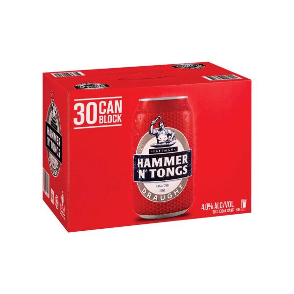 Hammer N Tongs Draught Block Can 330ml 30 Pack