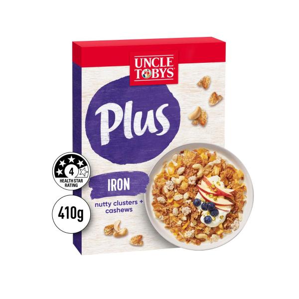 Uncle Tobys Plus Iron Cereal | 410g – Coles