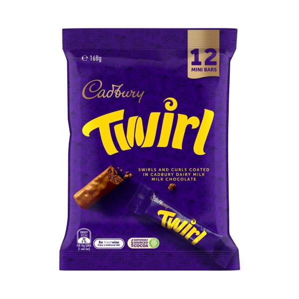 Cadbury Twirl Chocolate Sharepack 12 Pack 168g product image
