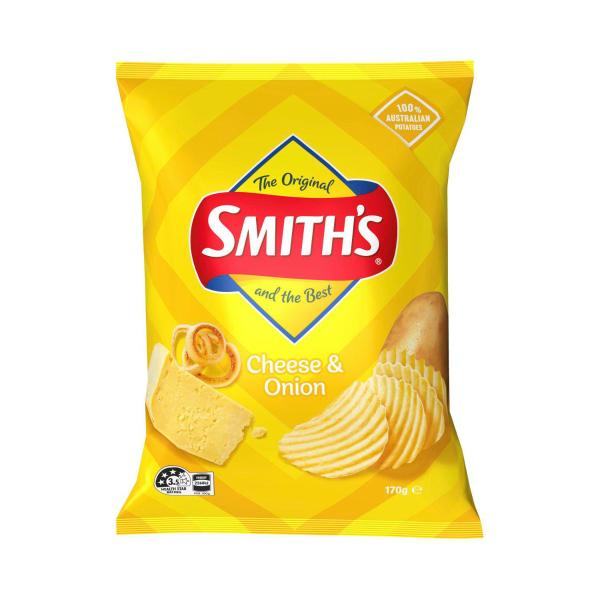 Smith's Crinkle Cut Cheese & Onion Potato Chips 170g product image