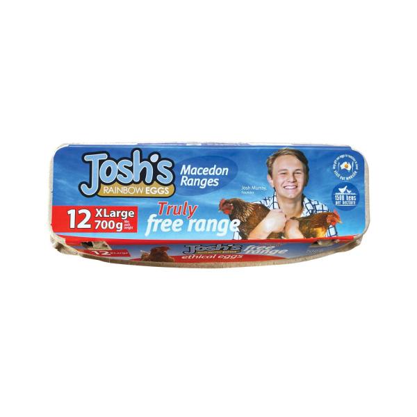 Josh's Rainbow Free Range Eggs 12 Pack 700g product image