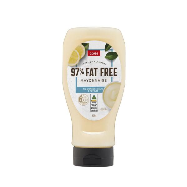 Coles 97% Fat Free Mayonnaise 525g product image