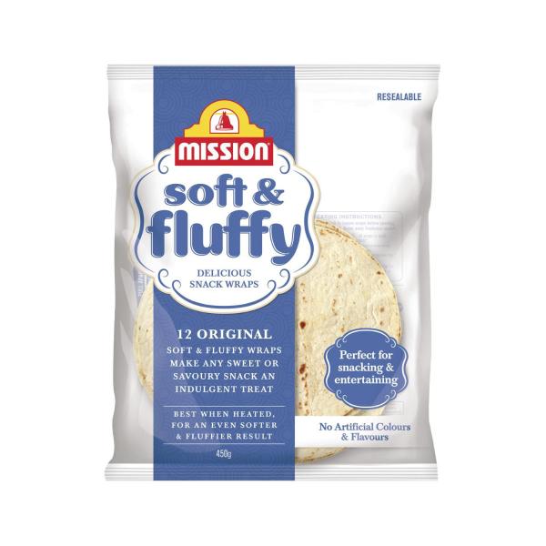 Mission Soft & Fluffy Wrap 12 pack 450g product image