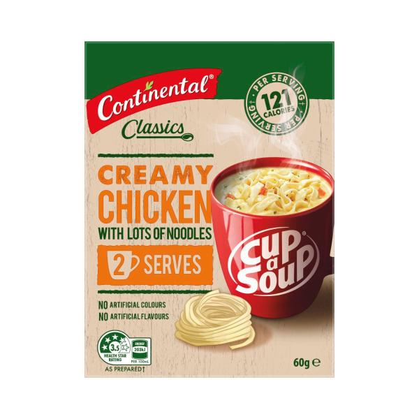 Continental Cup A Soup Creamy Chicken With Lots Of Noodles Serves 2 60g